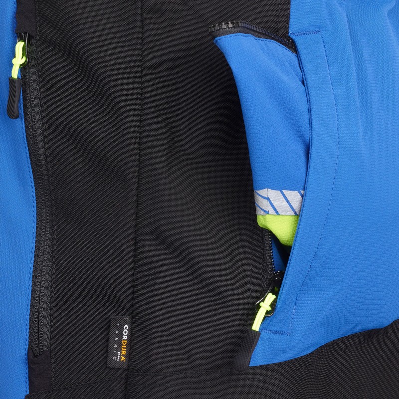 veste-de-travail-jaune-et-bleu-manches-amovibles-elagueur-arboriste-climb