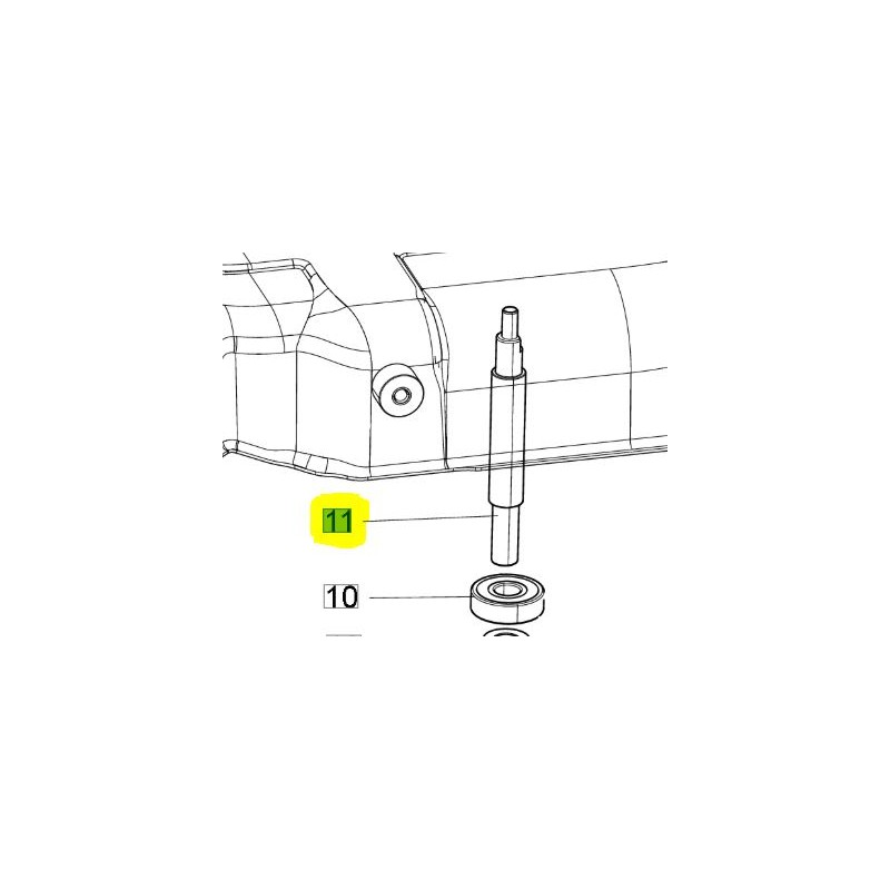 AXE DE LAME L.179.5mm (MK3381) EUROSYSTEMS 00321400215