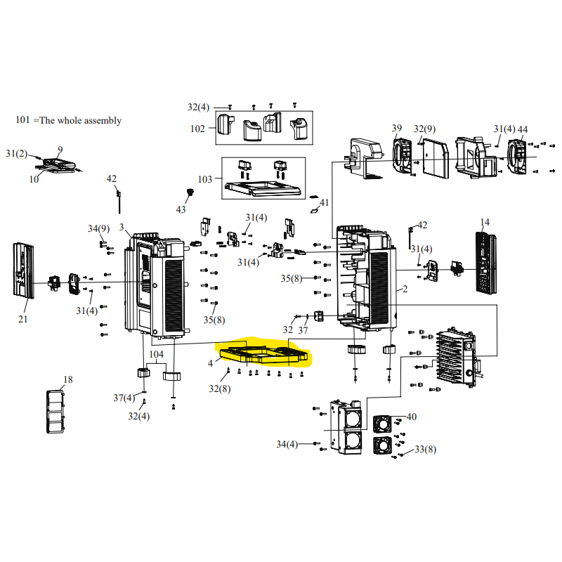 COUVERCLE INFERIEUR KRESS 59005458 - KAC844