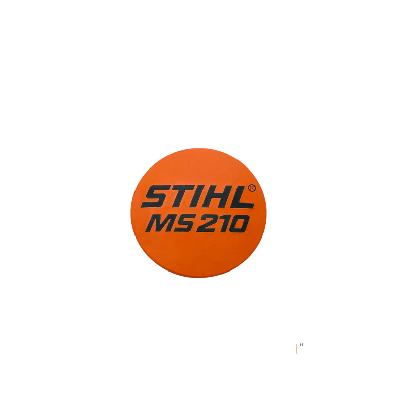 PLAQUE SIGNALETIQUE MS 210 STIHL 11239671510 - 1123-967-1510 - PIECE D'ORIGINE
