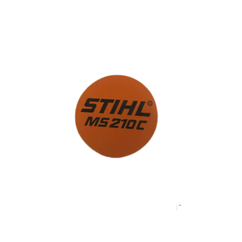 PLAQUE SIGNALETIQUE MS 210 C STIHL 11239671511 - 1123-967-1511 - PIECE D'ORIGINE