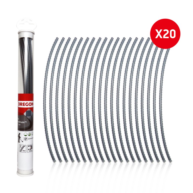 20-brins-de-fil-nylon-debroussailleuse-carre-oregon-flexiblade-diametre-40mm-longueur-26cm-111116e