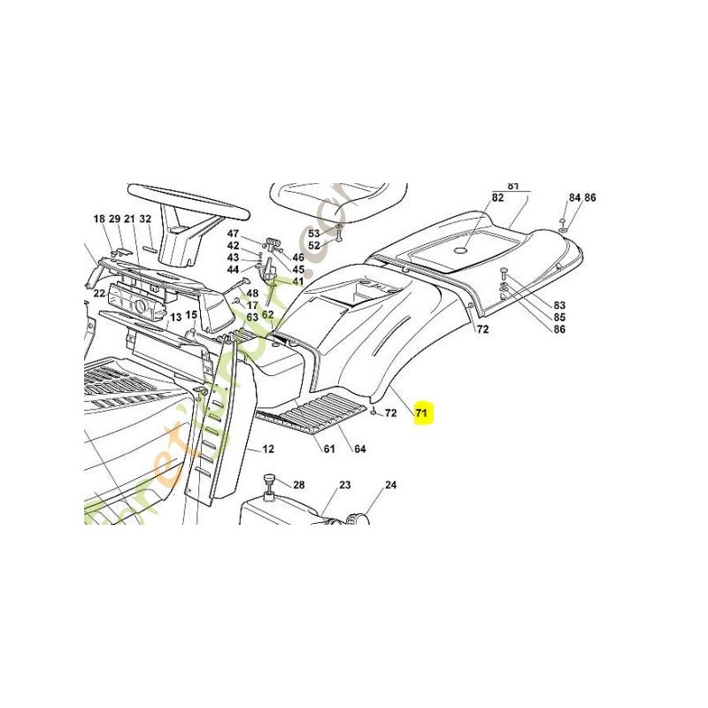 AILE MT 780/2000 STIHL 61517066010 - 6151-706-6010 - 6151 706 6010