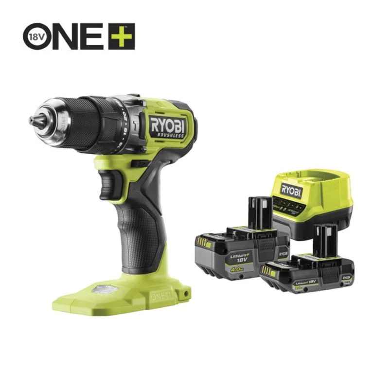 PERCEUSE-VISSEUSE A PERCUSSION - BRUSHLESS - 18V ONE+ - 1 BATTERIE 4.0 AH ET 2.0 AH - RYOBI - RPD18BL1-2C42S