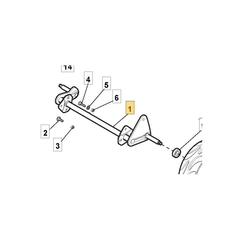 AXE ROUES AV D 210 DML50 - 381002869/1 - GGP - CASTELGARDEN - STIGA