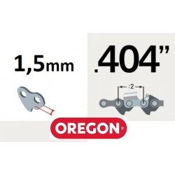 Chaîne tronçonneuse OREGON 26X072E, 58L072E, pas .404", jauge .058, 1.50 mm, 72 maillons, 72 entraineurs