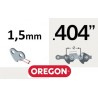 Chaîne tronçonneuse OREGON 26X072E, 58L072E, pas .404", jauge .058, 1.50 mm, 72 maillons, 72 entraineurs