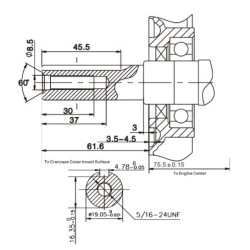 MOTEUR COMPLET LONCIN AXE HORIZONTAL G200FD - G 200 FD - 196 CM3 - AXE 19.05MM X 62 MM