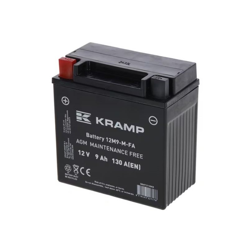 BATTERIE SANS ENTRETIEN AUTOPORTEE TOPSUN 20092079 - RIDER TRME062S - 12V9AH