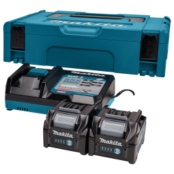 pack-energie-makita-191v27-4-2-batteries-bl4025-25-ah-chargeur-standard-dc40rc-makpac-type-1-xgt-40v-max