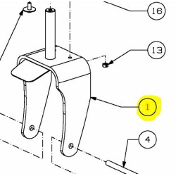 support-de-roue-jaune-zero-turn-cub-cadet-mtd-603-05020acy-603-05020-603-05020-cy