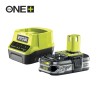 PACK BATTERIE LITHIUM+ 18V - 2.5AH - ET CHARGEUR 2A - RYOBI - RC18120-125