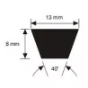 Courroie trapézoïdale crantée AX35, 4L370