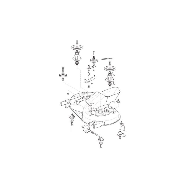 Carter de coupe tracteur tondeuse GGP - CASTELGARDEN - STIGA - ALPINA - MOUNTFIELD 382565108/0