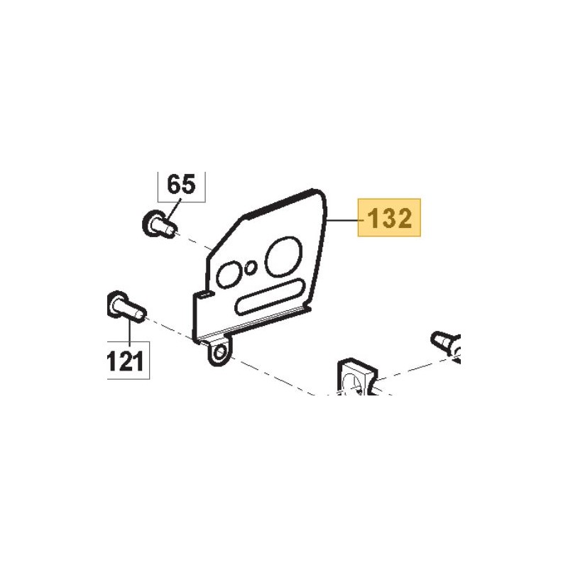 Tôle de protection tronçonneuse GGP - CASTELGARDEN - STIGA - ALPINA 118804764/0