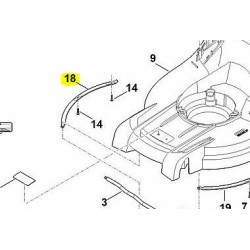 Barre coté droit tondeuse VIKING - STIHL 63587036305 - 6358-703-6305