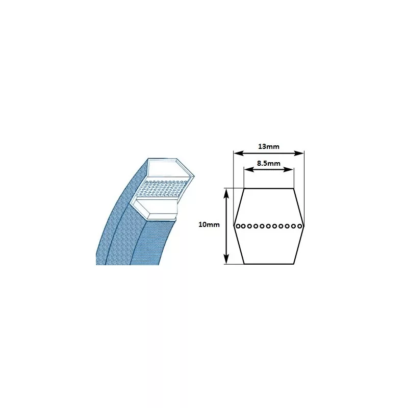 courroie-hexagonale-mitsuboshi-aa105-aa-105-aa105m