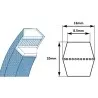 courroie-hexagonale-mitsuboshi-aa105-aa-105-aa105m