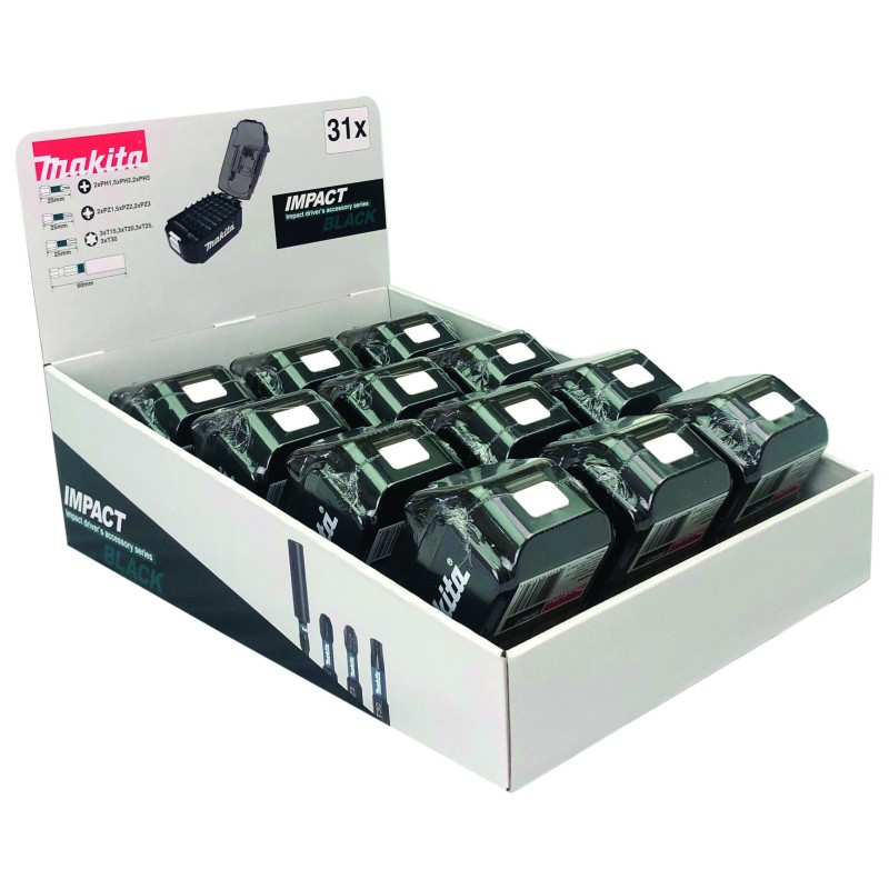 master-carton-12-x-coffret-impact-black-31-pcs-makita-dolmar-e-03090