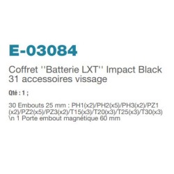 coffret-vissage-impact-black-31-pcs-forme-batteri-makita-dolmar-e-03084