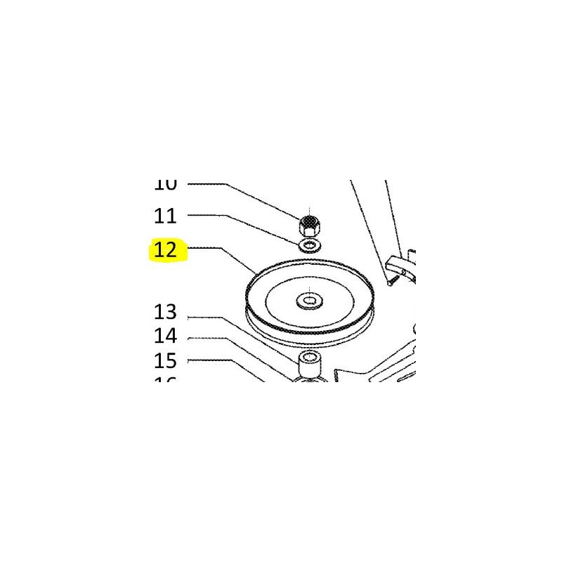 POULIE D.178 ZNT HOLE D.16 (MK489) EUROSYSTEMS 00340020109