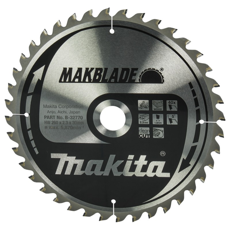 lame-carbure-makblade-bois-260x30mm-40d-makita-dolmar-b-32770