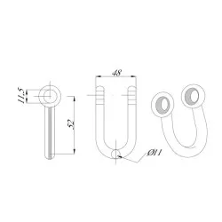 manille-droite-ferri-pour-broyeur-largeur-48mm-hauteur-52