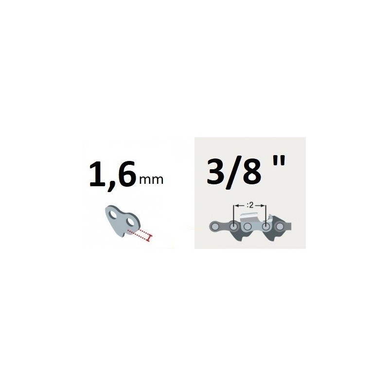 Guide chaine tronçonneuse STIHL MSE250, 50cm, pas 3/8, jauge 1.6 mm, 0.63, 72 maillons, 72 entraineurs
