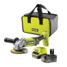 MEULEUSE D'ANGLE 125 MMM 18V ONE+ - 1 BATTERIE 4.0 AH ET 1 CHARGEUR 2.0 A - RYOBI - RAG18125-1C40S