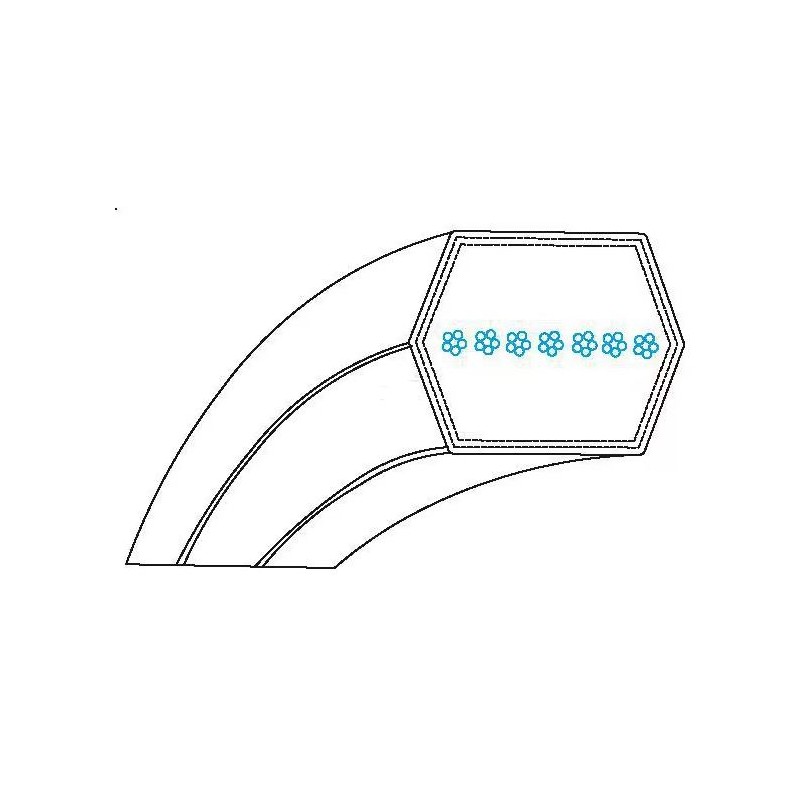 COURROIE HEXAGONALE AA75 - HAA 75 /1958 LB OPTIBELT LG2000834