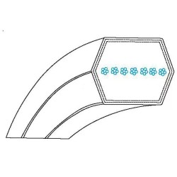 COURROIE HEXAGONALE AA98 - HAA 98 / 2542 LB OPTIBELT LG2000993
