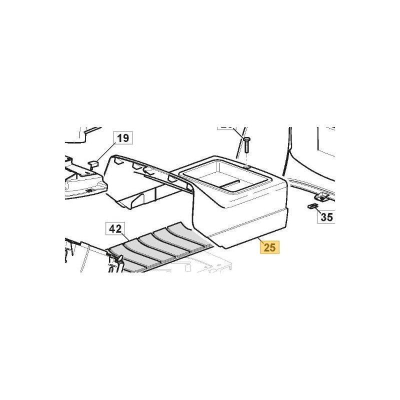 CENTRAL COVER SD 98 RED RAL3003 MOUNTF. - 325110478/0 - GGP - CASTELGARDEN - STIGA