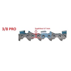 CHAINE TRONCONNEUSE PREDECOUPEE SEMI-CHISEL - PAS 3/8 - JAUGE .050  - 1,3MM - 50 MAILLONS - 50 ENTRAINEURS