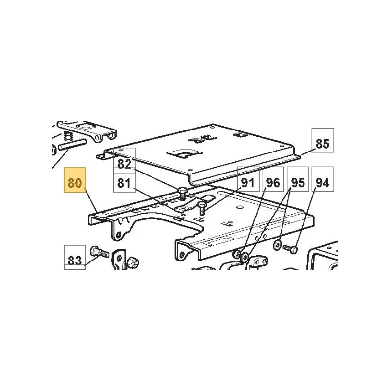 SUPPORT SIEGE FIXE TC/TCP - 1136-0343-01 - 325785149/2 - GGP - CASTELGARDEN - STIGA