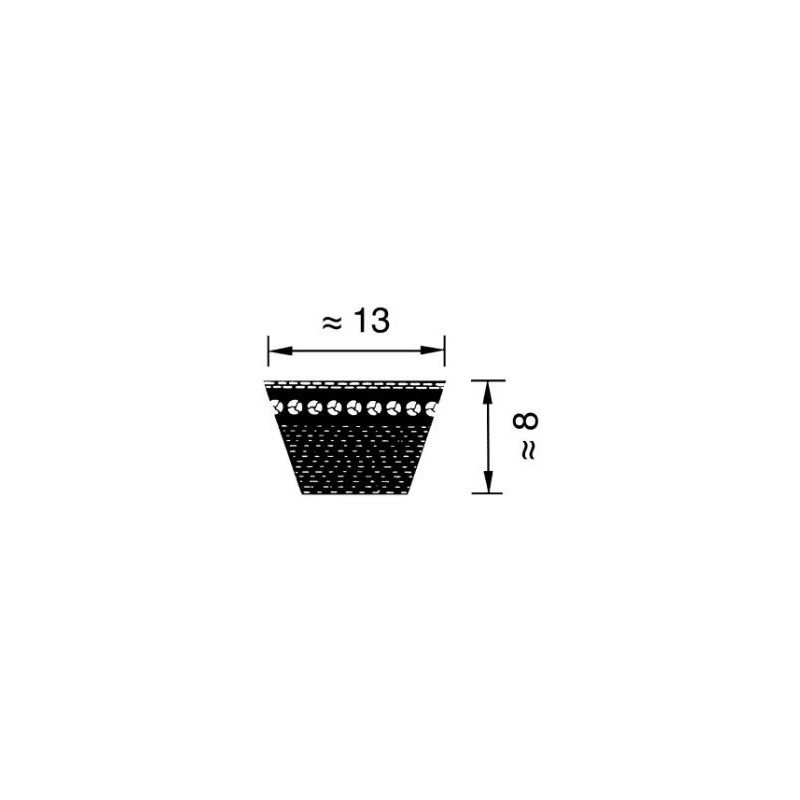 COURROIE TRAPEZOIDALE CRANTEE OPTIBELT AX49 - 13AX 1280 - 4L510