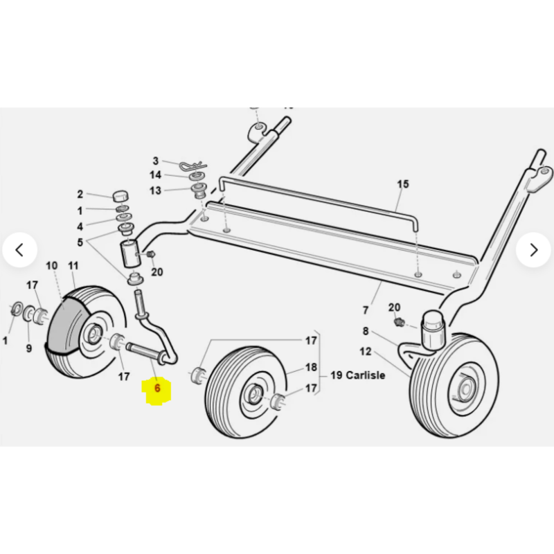 FOURCHE DE ROUE TONDEUSE GIANNI FERRARI - BIEFFEBI 94502101300