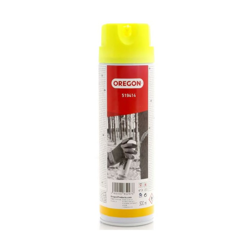 BOMBE DE PEINTURE SPRAY MARQUAGE FORESTIER FLUORESCENT JAUNE - OREGON 519414