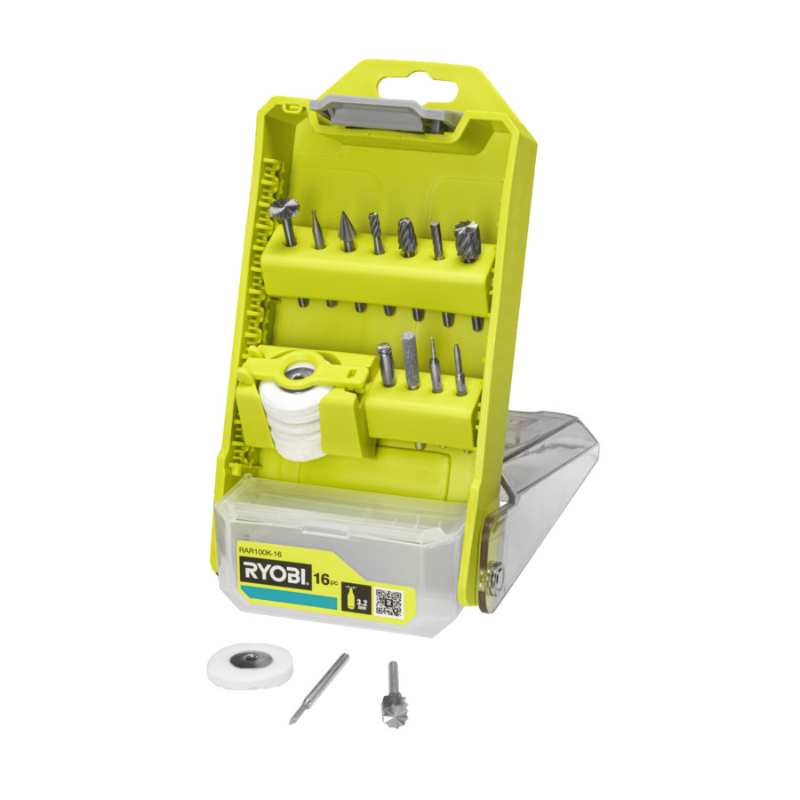 RAR100K-16 COFFRET 16 PCS SCULP./GRAV. RYOBI 5132005827, RAR100K-16
