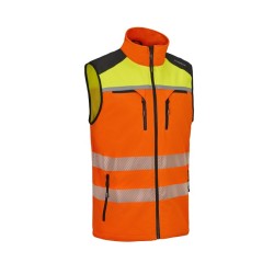 gilet-pfanner-klima-air-orange-avec-bandes-reflechissantes-