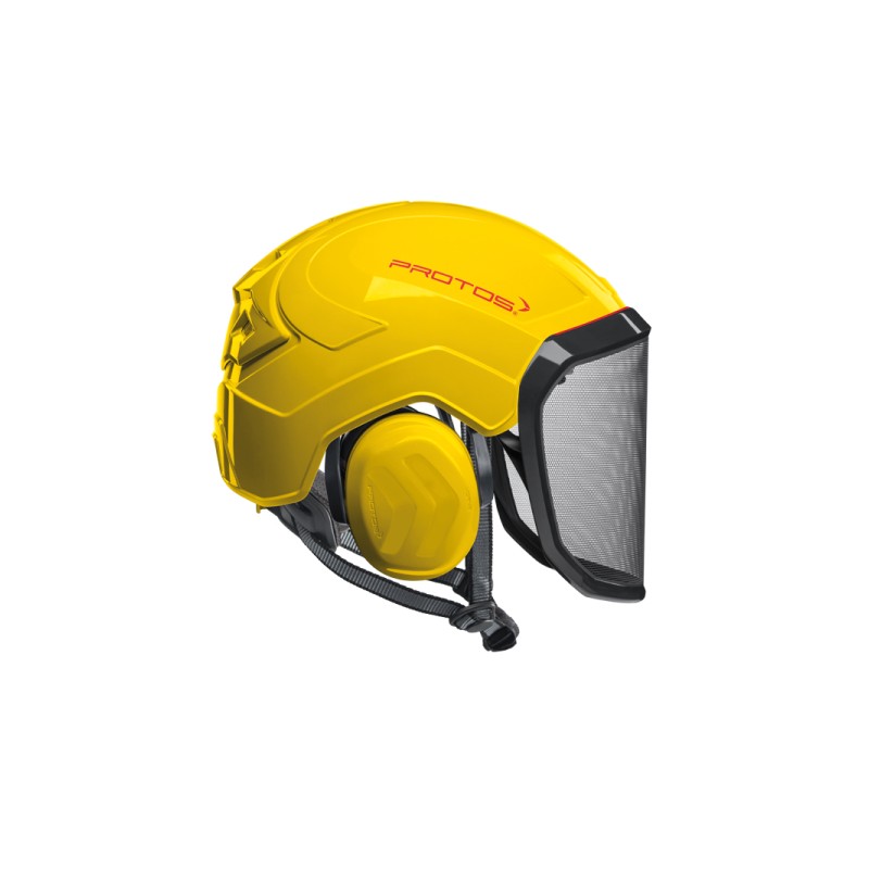 casque-protos-arboriste-forestier-avec-jugulaire-jaune-uni