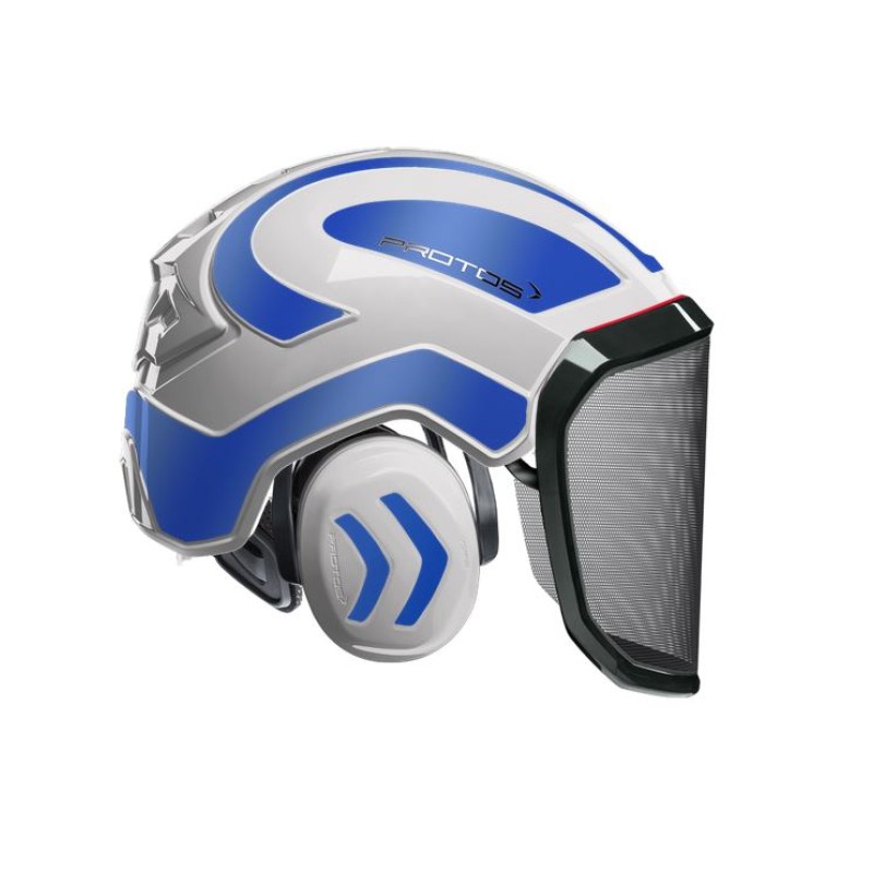 casque-protos-arboriste-forestier-avec-jugulaire-blanc-bleu-reflechissant
