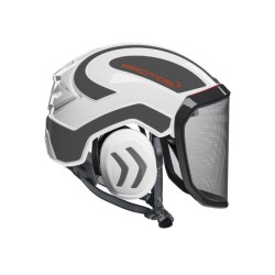 casque-protos-arboriste-forestier-avec-jugulaire-blanc-gris