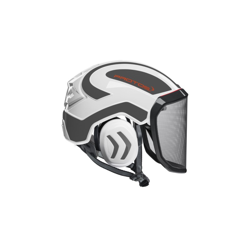 casque-protos-arboriste-forestier-avec-jugulaire-blanc-gris