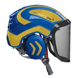 casque-protos-arboriste-forestier-avec-jugulaire-bleu-or