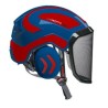 casque-protos-arboriste-forestier-avec-jugulaire-bleu-rouge