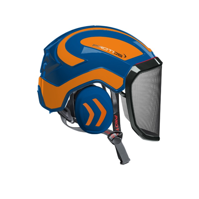 casque-protos-arboriste-forestier-avec-jugulaire-bleuorange