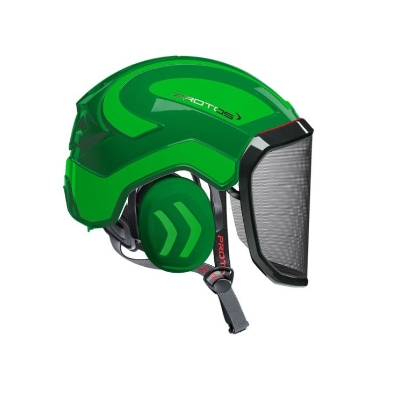 casque-protos-arboriste-forestier-avec-jugulaire-vert-vert-fluo
