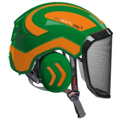 casque-protos-arboriste-forestier-avec-jugulaire-vert-orange