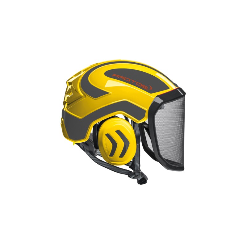 casque-protos-arboriste-forestier-avec-jugulaire-jaune-gris