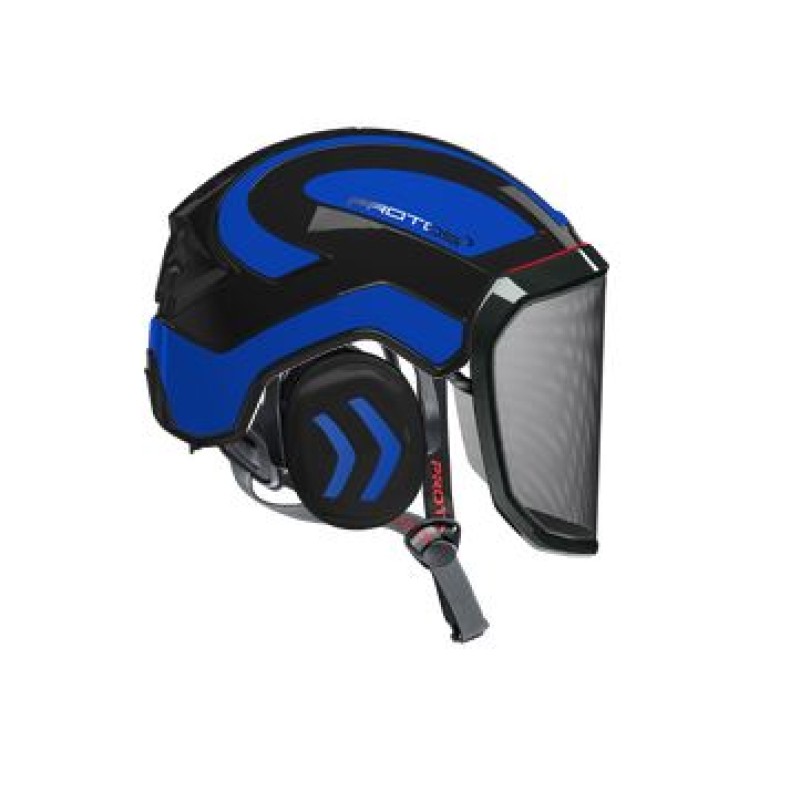 casque-protos-arboriste-forestier-avec-jugulaire-noir-bleu